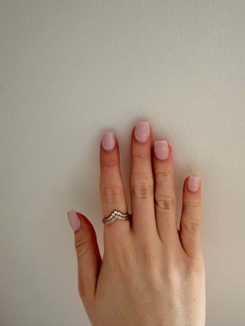 Delicate Pink Crystal Tiara Ring